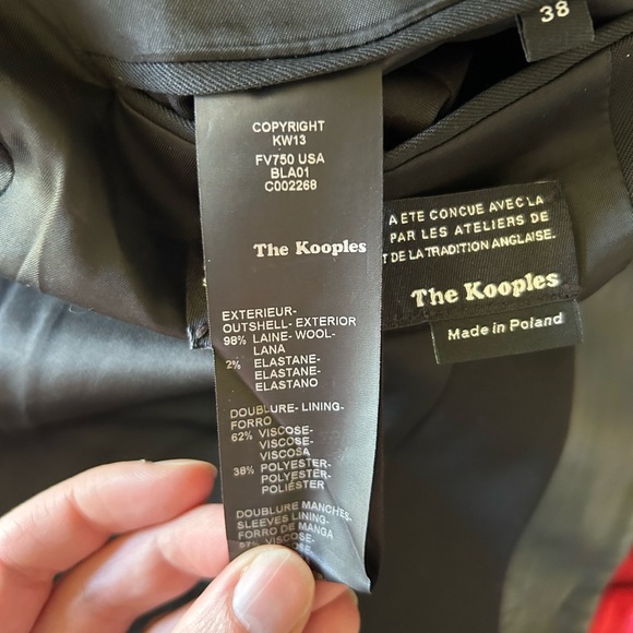 The Kooples wool and lambskin blazer - Picture 3 of 5